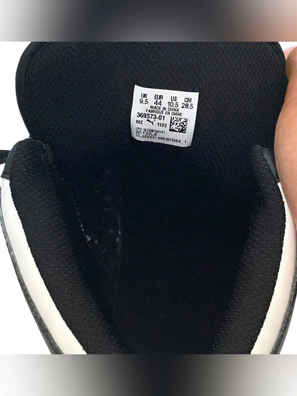 Puma Rebound LayUp Mid Black White Sneakers Men’s 10.5